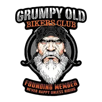Grumpy Old Bikers Decal | 